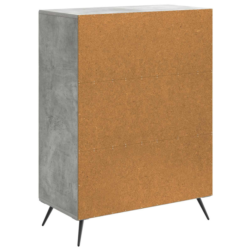 Bufet Betonowy szary 66 x 34,5 x 90 cm Drewno inżynieryjne