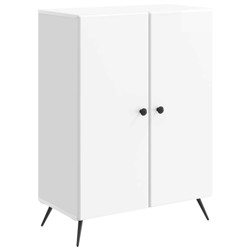 Bufet Biały wysoki połysk 66 x 34,5 x 90 cm Drewno inżynieryjne