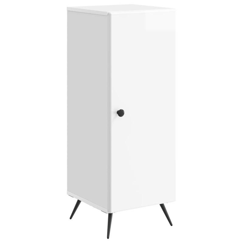 Bufet Biały wysoki połysk 33 x 34,5 x 90 cm Drewno inżynieryjne