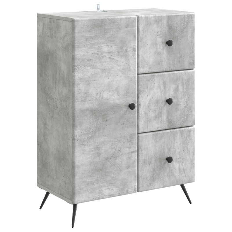 Bufet Betonowy szary 66 x 34,5 x 90 cm Drewno inżynieryjne
