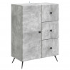 Bufet Betonowy szary 66 x 34,5 x 90 cm Drewno inżynieryjne