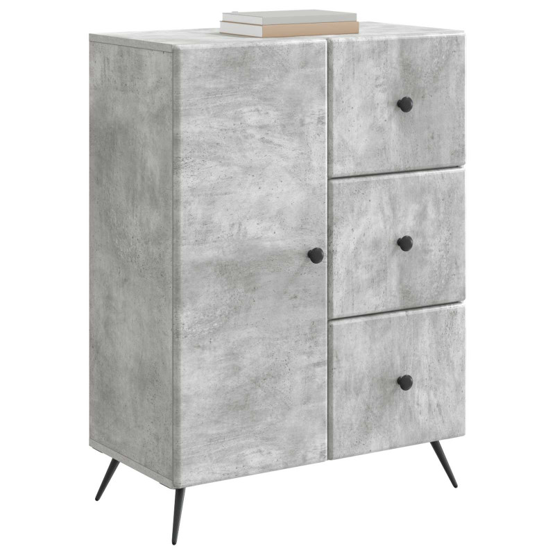 Bufet Betonowy szary 66 x 34,5 x 90 cm Drewno inżynieryjne