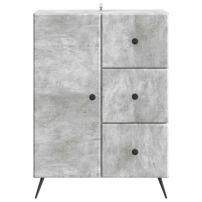 Bufet Betonowy szary 66 x 34,5 x 90 cm Drewno inżynieryjne