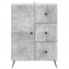 Bufet Betonowy szary 66 x 34,5 x 90 cm Drewno inżynieryjne