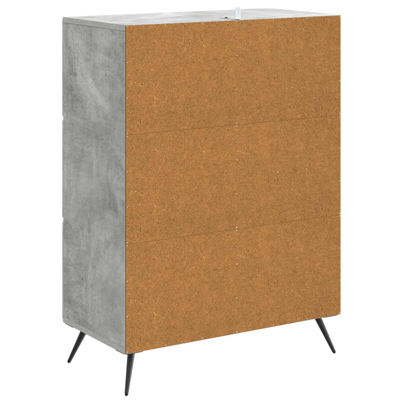 Bufet Betonowy szary 66 x 34,5 x 90 cm Drewno inżynieryjne