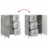 Bufet Betonowy szary 66 x 34,5 x 90 cm Drewno inżynieryjne