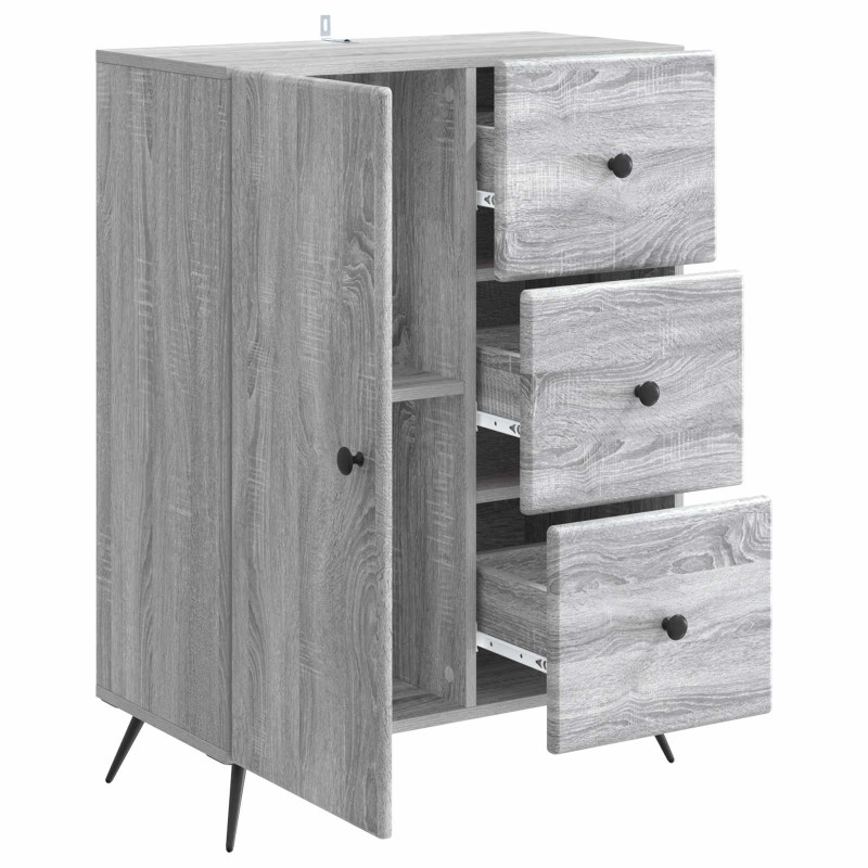 Bufet Szary Sonoma 66 x 34,5 x 90 cm Drewno inżynieryjne