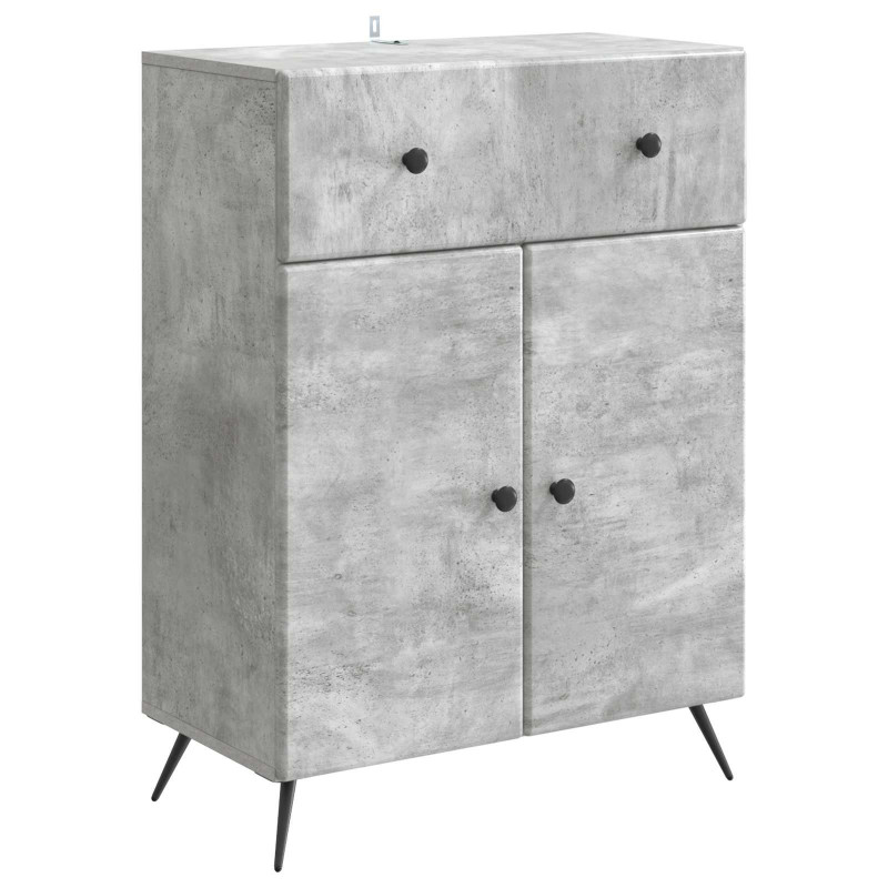 Bufet Betonowy szary 66 x 34,5 x 90 cm Drewno inżynieryjne