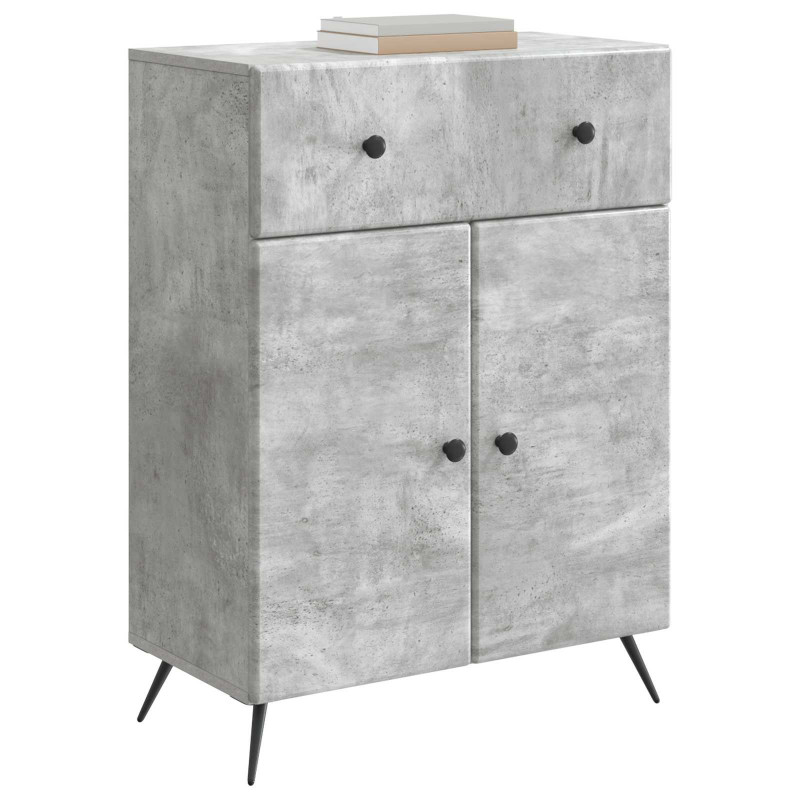 Bufet Betonowy szary 66 x 34,5 x 90 cm Drewno inżynieryjne