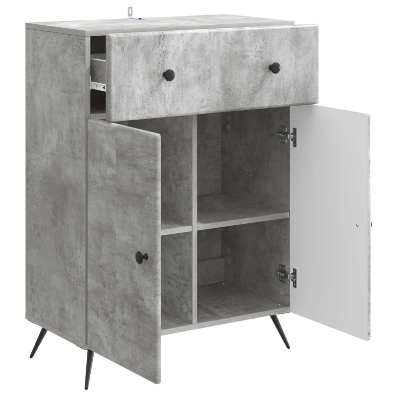 Bufet Betonowy szary 66 x 34,5 x 90 cm Drewno inżynieryjne
