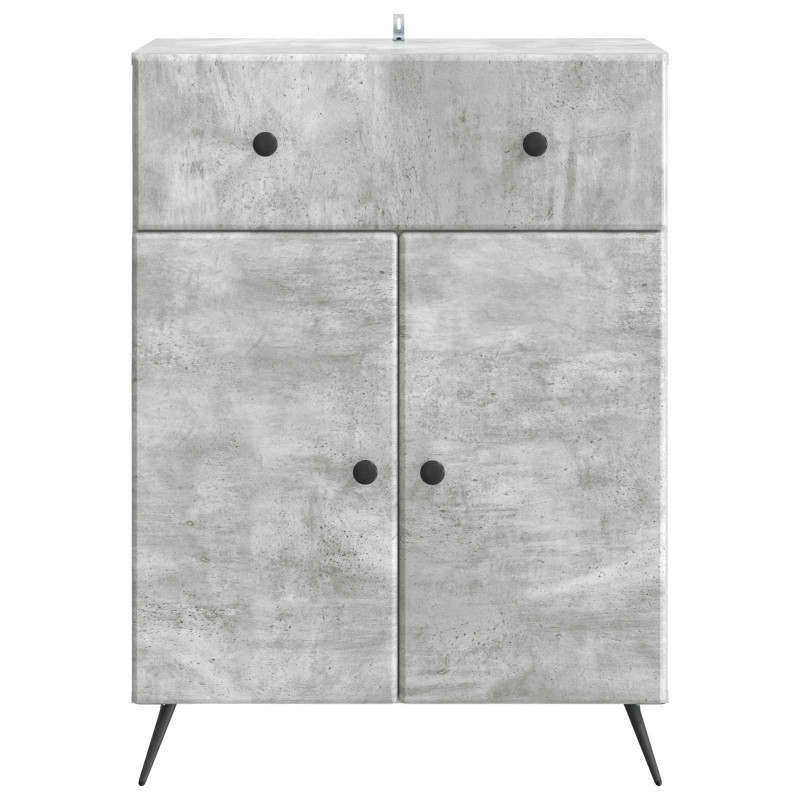 Bufet Betonowy szary 66 x 34,5 x 90 cm Drewno inżynieryjne
