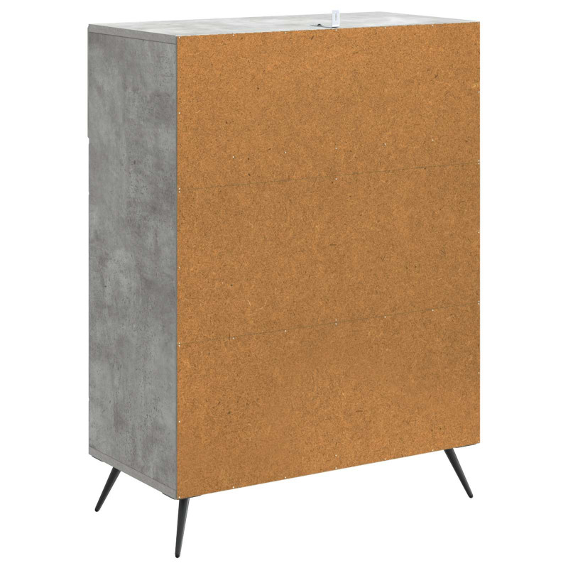 Bufet Betonowy szary 66 x 34,5 x 90 cm Drewno inżynieryjne