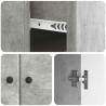 Bufet Betonowy szary 66 x 34,5 x 90 cm Drewno inżynieryjne