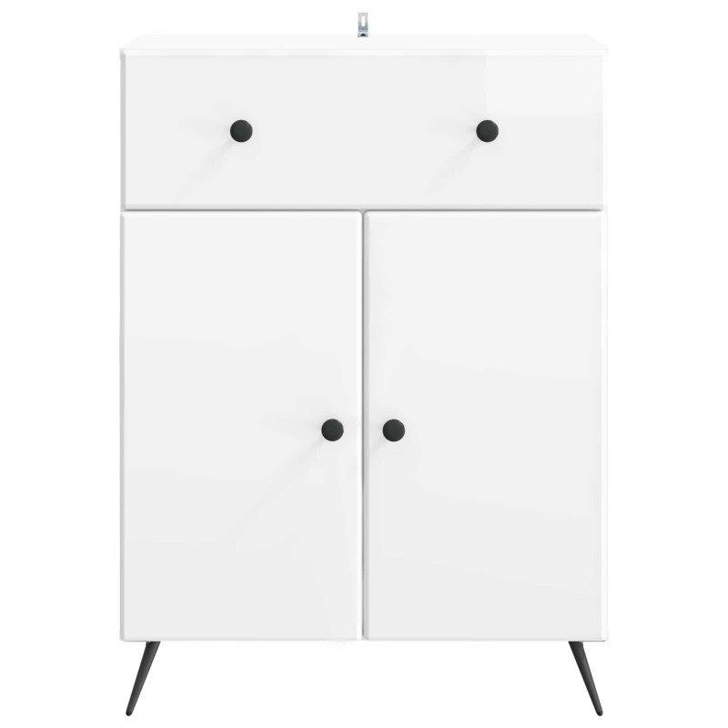 Bufet Biały wysoki połysk 66 x 34,5 x 90 cm Drewno inżynieryjne
