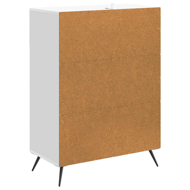 Bufet Biały wysoki połysk 66 x 34,5 x 90 cm Drewno inżynieryjne