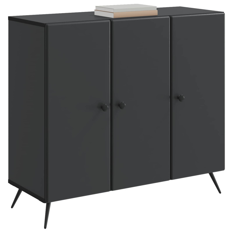 Bufet Czarny 89 x 34,5 x 80 cm Drewno inżynieryjne