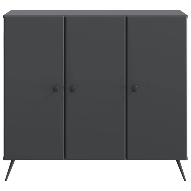 Bufet Czarny 89 x 34,5 x 80 cm Drewno inżynieryjne