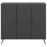 Bufet Czarny 89 x 34,5 x 80 cm Drewno inżynieryjne