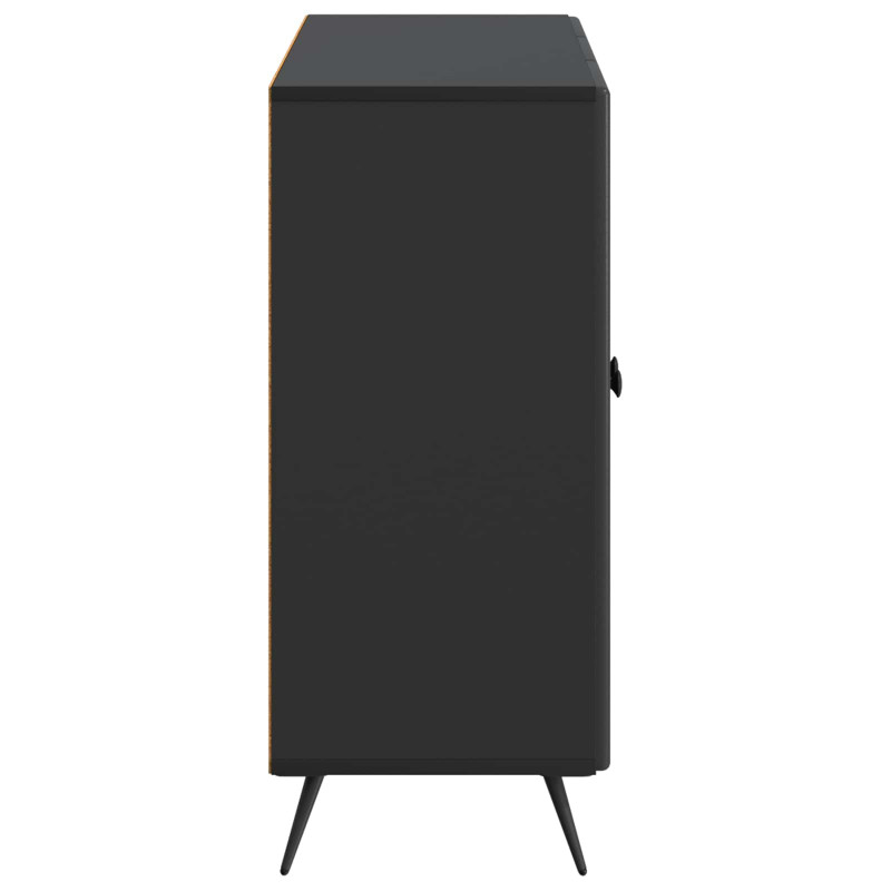 Bufet Czarny 89 x 34,5 x 80 cm Drewno inżynieryjne