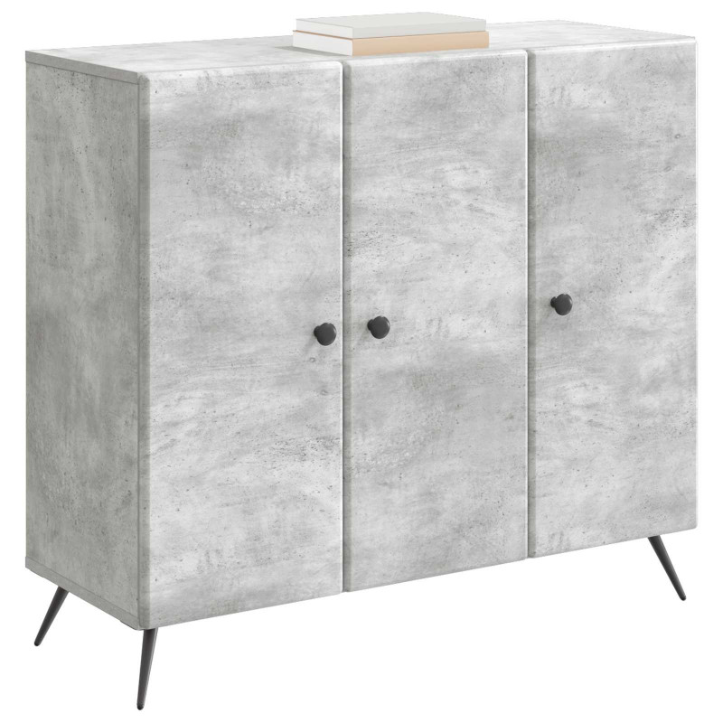 Bufet Betonowy szary 89 x 34,5 x 80 cm Drewno inżynieryjne