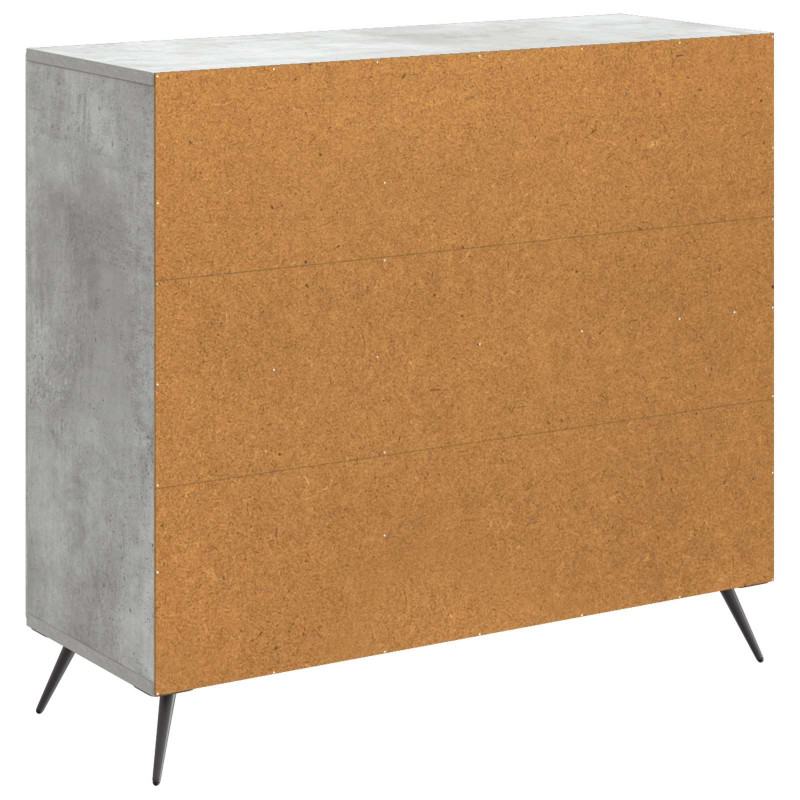 Bufet Betonowy szary 89 x 34,5 x 80 cm Drewno inżynieryjne