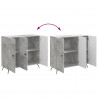 Bufet Betonowy szary 89 x 34,5 x 80 cm Drewno inżynieryjne