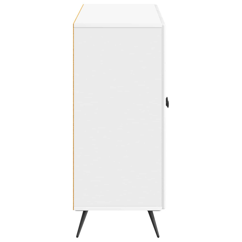 Bufet Biały wysoki połysk 89 x 34,5 x 80 cm Drewno inżynieryjne