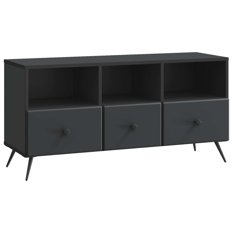 Szafka pod telewizor z szufladą Czarny 102 x 34,5 x 50 cm