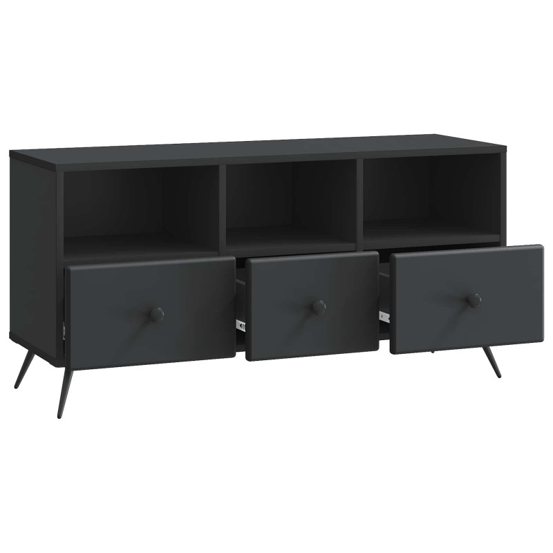 Szafka pod telewizor z szufladą Czarny 102 x 34,5 x 50 cm