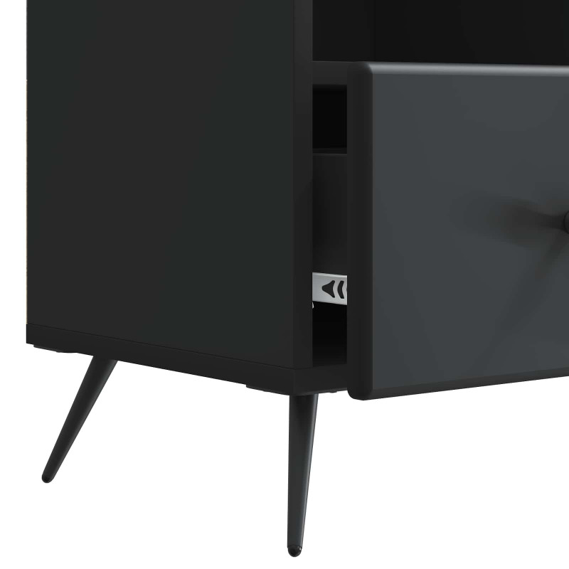Szafka pod telewizor z szufladą Czarny 102 x 34,5 x 50 cm