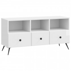 Szafka pod telewizor Biały wysoki połysk 102 x 34,5 x 50 cm