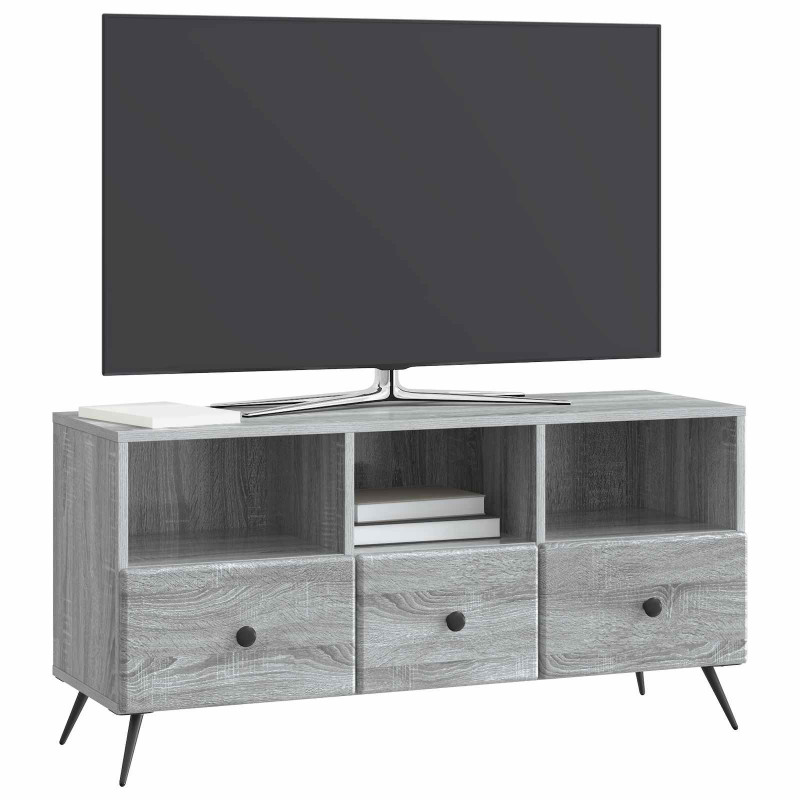 Szafka pod telewizor z szufladą Szary Sonoma 102 x 34,5 x 50 cm