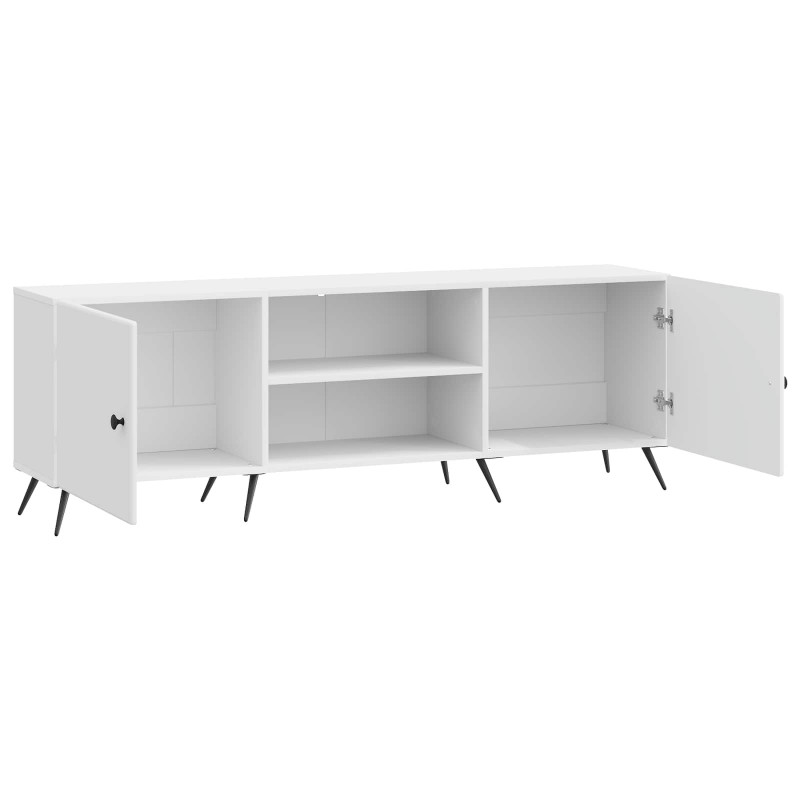 Szafka pod telewizor Biały wysoki połysk 150 x 31 x 50 cm