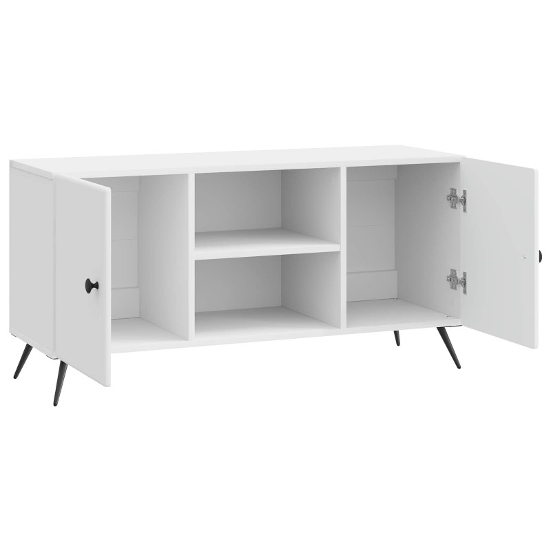 Szafka pod telewizor Biały wysoki połysk 102 x 34,5 x 50 cm
