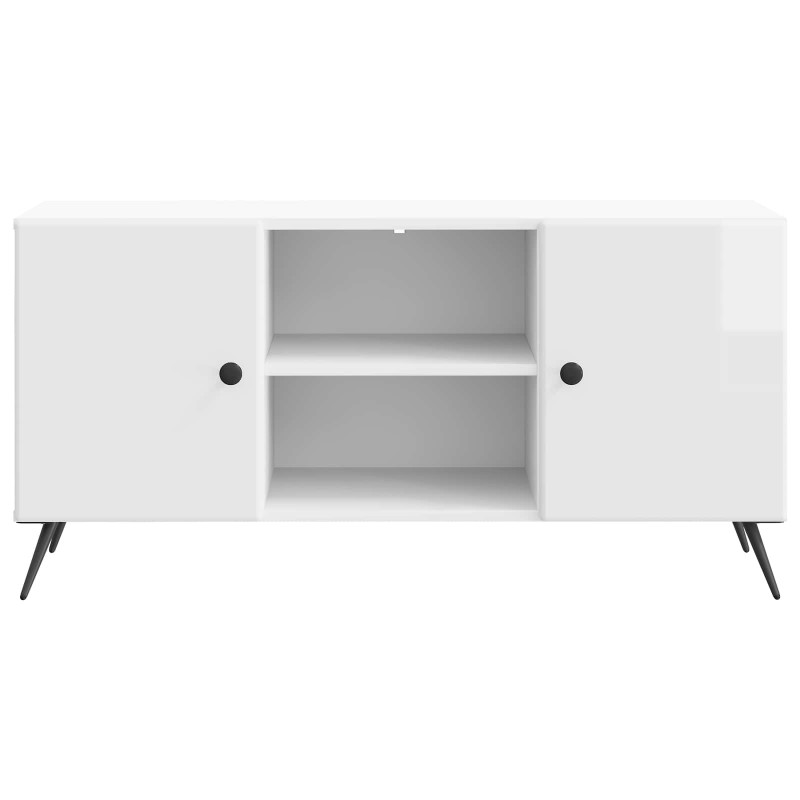 Szafka pod telewizor Biały wysoki połysk 102 x 34,5 x 50 cm