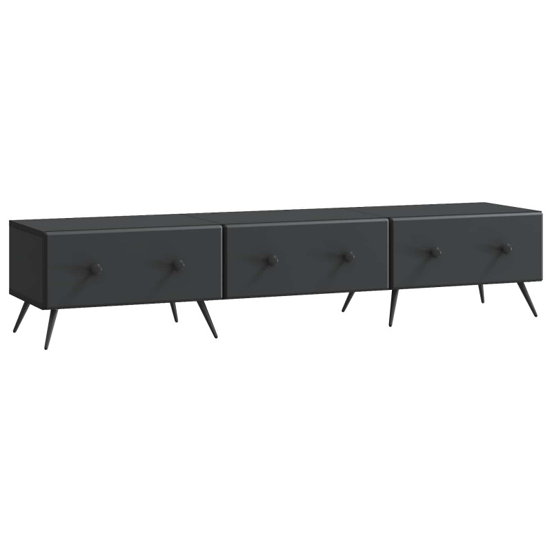 Szafka pod telewizor z szufladą Czarny 147 x 34,5 x 30 cm