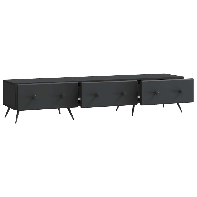 Szafka pod telewizor z szufladą Czarny 147 x 34,5 x 30 cm