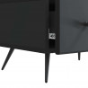 Szafka pod telewizor z szufladą Czarny 147 x 34,5 x 30 cm