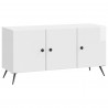 Szafka pod telewizor Biały wysoki połysk 99 x 34,5 x 50 cm