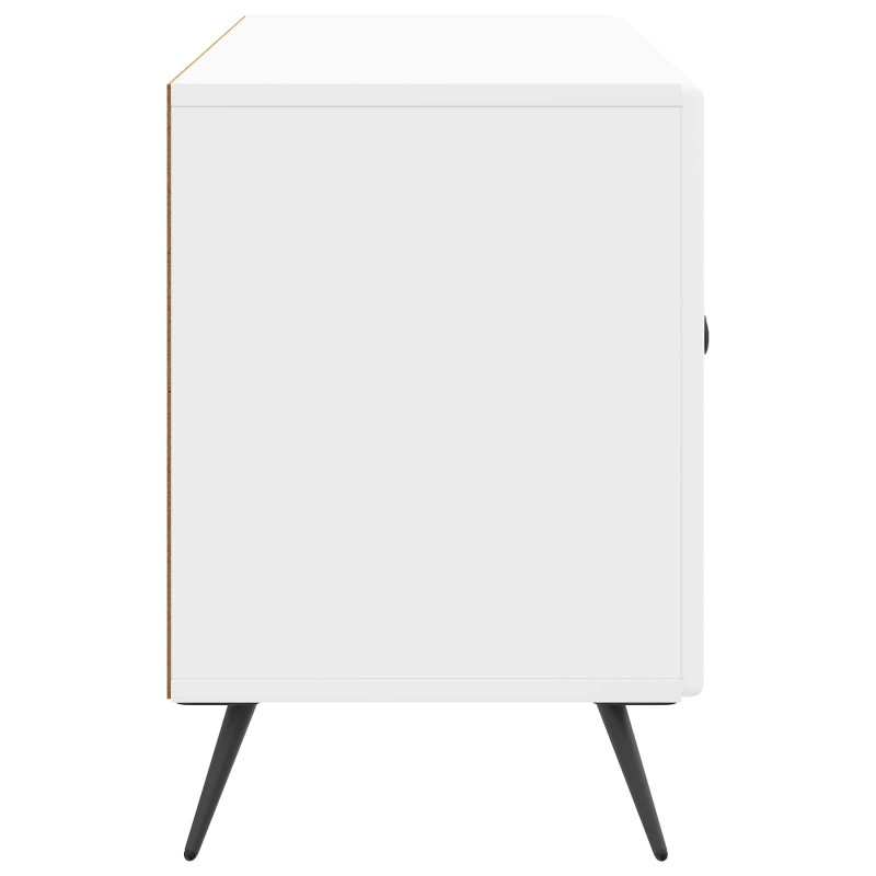 Szafka pod telewizor Biały wysoki połysk 99 x 34,5 x 50 cm