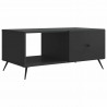 Stolik kawowy Czarny 90 x 50 x 40 cm Drewno inżynieryjne