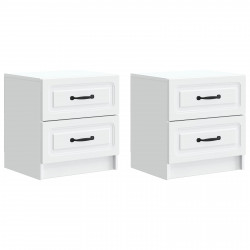 Szafka Nocna z szufladą 2 pcs Biały 43 x 34,5 x 44,5 cm