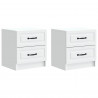 Szafka Nocna z szufladą 2 pcs Biały 43 x 34,5 x 44,5 cm