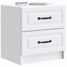 Szafka Nocna z szufladą 2 pcs Biały 43 x 34,5 x 44,5 cm