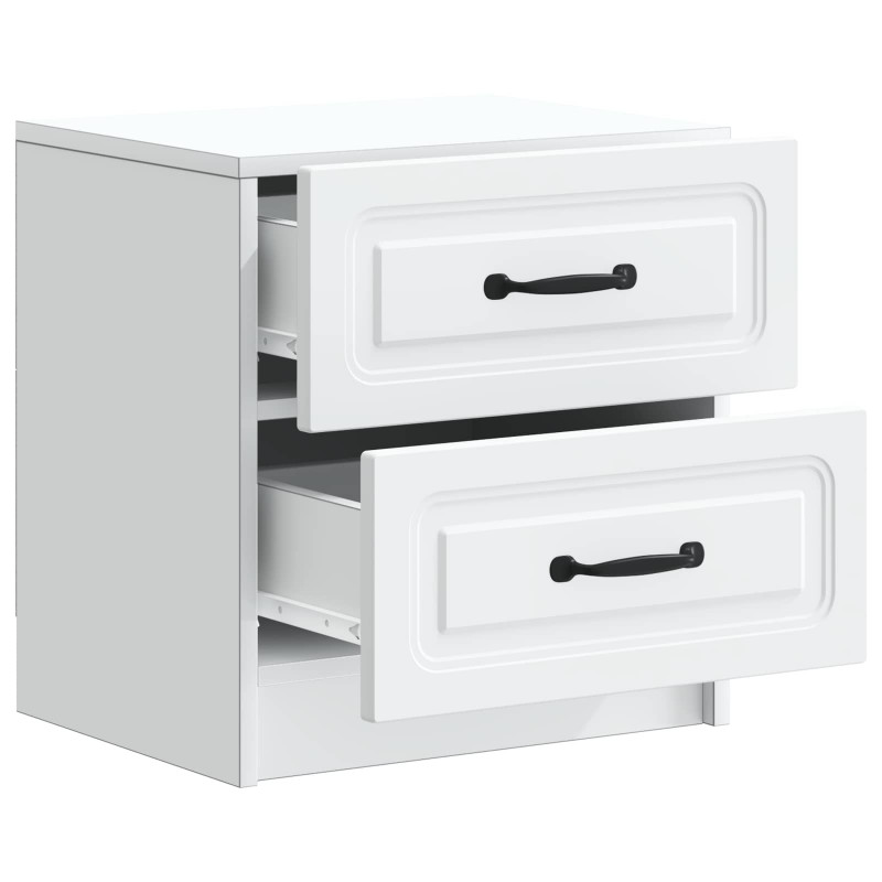 Szafka Nocna z szufladą 2 pcs Biały 43 x 34,5 x 44,5 cm