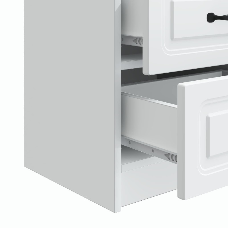 Szafka Nocna z szufladą 2 pcs Biały 43 x 34,5 x 44,5 cm
