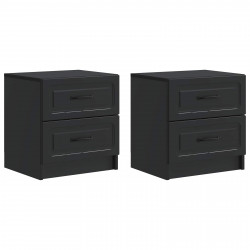 Szafka Nocna z szufladą 2 pcs Czarny 43 x 34,5 x 44,5 cm