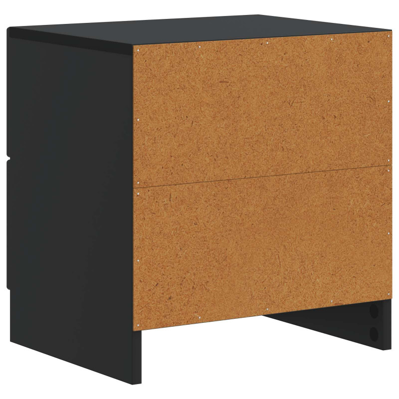 Szafka Nocna z szufladą 2 pcs Czarny 43 x 34,5 x 44,5 cm