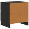 Szafka Nocna z szufladą 2 pcs Czarny 43 x 34,5 x 44,5 cm