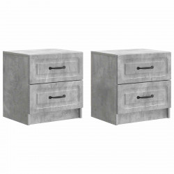 Szafka Nocna 2 pcs Betonowy szary 43 x 34,5 x 44,5 cm